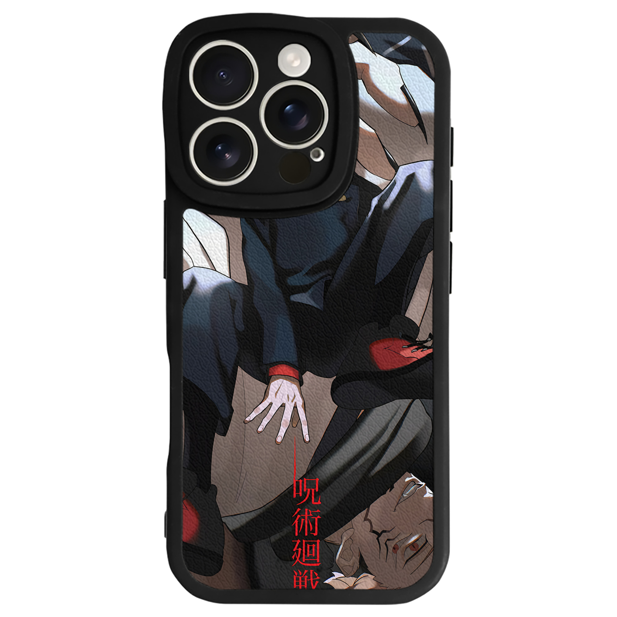 （画像用） 呪術廻戦 Jujutsu Kaisen 【iPhone 16シリーズ対応】シリコンスマホケース（レザー調） 材質：シリコン